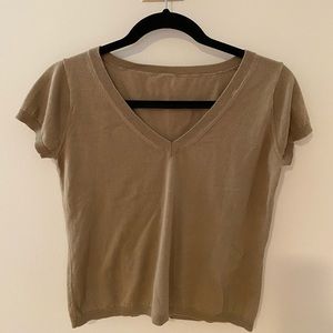 Olive Green Short Sleeve Top